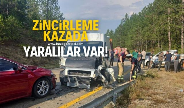 Zincirleme kazada yaralılar var!