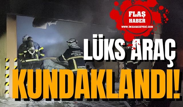 Zonguldak'ta Mercedes marka lüks araca kundaklama! Güvenlik kamerasına takılan şapkalı adam aranıyor!