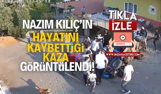 Zonguldak'ın Kdz.Ereğli ilçesinde Nazım Kılıç'ın hayatını kaybettiği kaza böyle görüntülendi!