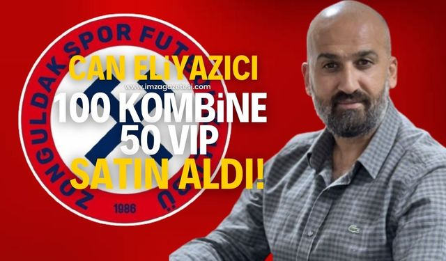 Zonguldakspor FK Yönetim Kurulu Üyesi Can Eliyazıcı, 100 adet kombine, 50 adet VIP bilet satın aldı!