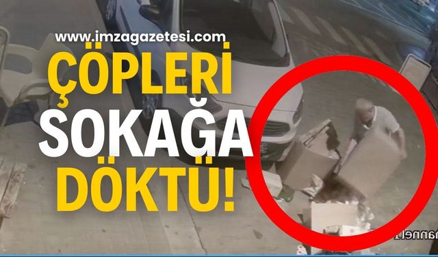 Zonguldak'ta Kartonu Almak İçin Çöpleri Sokağa Döktü!