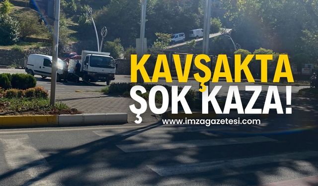 Zonguldak’ta Kaza: Uzunmehmet Camii Önünde Otomobil ile Kamyon Çarpıştı