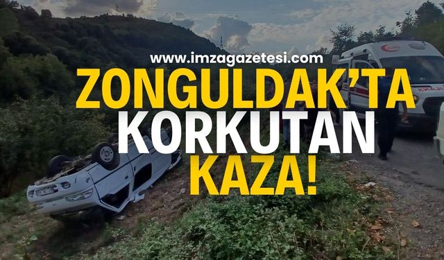 Zonguldak'ta trafik kazası! Sürücü yola fırladı