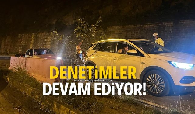 Zonguldak'ta polis ekiplerinden gece yarısı denetimi!