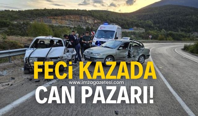 2 aracın karıştığı kazada can pazarı! 7 kişi yaralandı