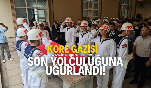 95 yaşındaki Zonguldaklı Kore Gazisi Turan İnan, son yolculuğuna uğurlandı!