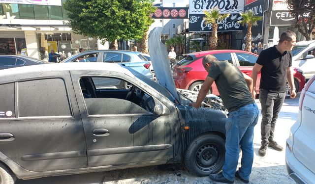 Seyir halindeki otomobilde yangın çıktı!