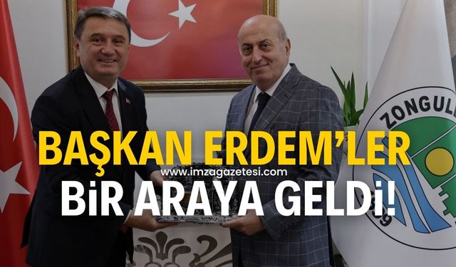 Beşikdüzü Belediye Başkanı Burhan Cahit Erdem, Zonguldak Belediye Başkanı Tahsin Erdem'i ziyaret etti!