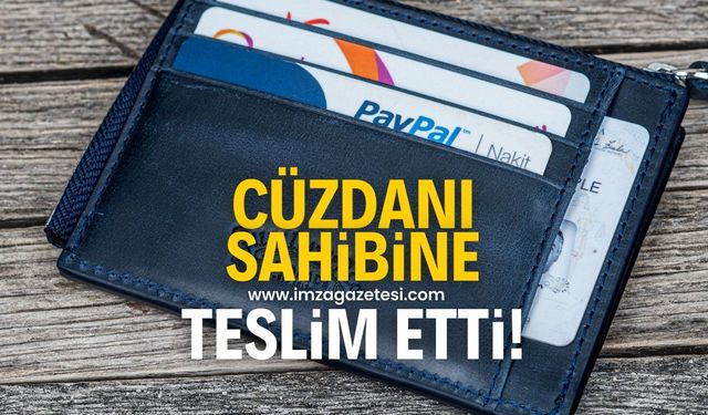 Bulduğu cüzdanı sahibine teslim etti!