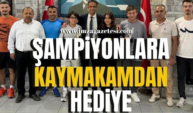 Çaycuma'nın Şampiyon Tenisçileri Kaymakam Kaya'yı Ziyaret Etti…