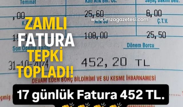 Zamlı su faturası tepki topladı!