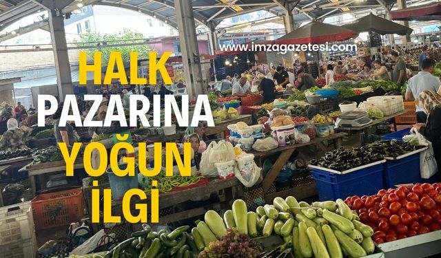 Halk pazarında fasülye şoku! Yoğun ilgi var