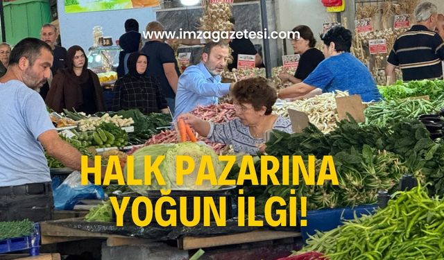 Halk pazarına yoğun ilgi! Herkes oraya geliyor