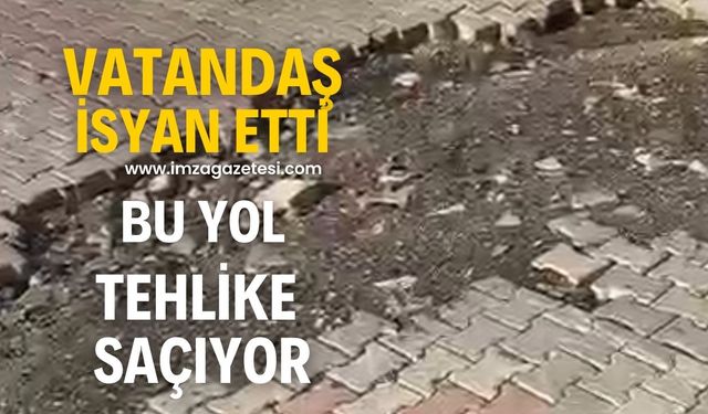 Aman dikkat! Bu yol tehlike saçıyor