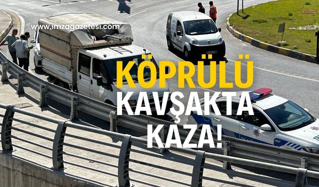 Köprülü kavşakta kaza! Ekipler sevk edildi