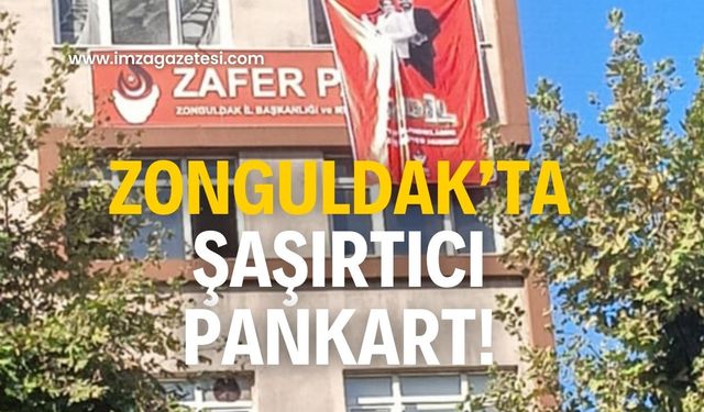 Zonguldak’ta şaşırtıcı pankart!