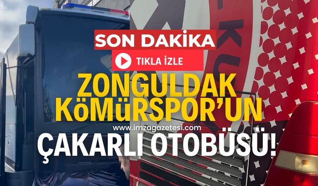 İşte Zonguldak Kömürspor'un çakarlı takım otobüsü!