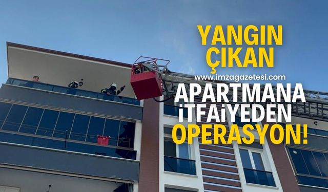 İtfaiyeden, yangın çıkan apartman dairesine müthiş operasyon!