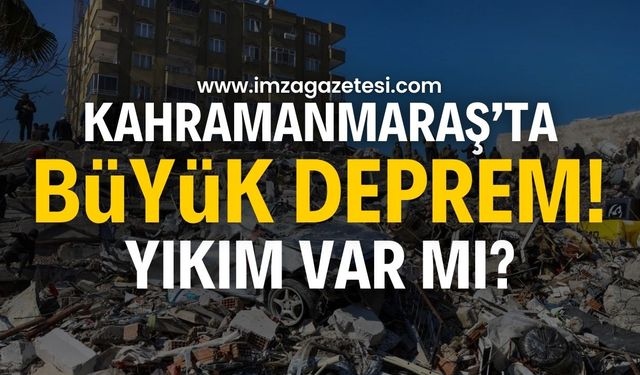 Kahramanmaraş'ta 5 Büyüklüğündeki Deprem Korkuttu!