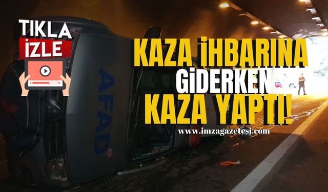 Kazaya giden AFAD ekibi kaza yaptı!