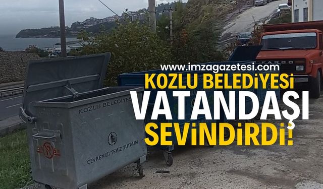 Kozlu Belediyesi'nden yeni çöp kutuları | Zonguldak Kozlu haber