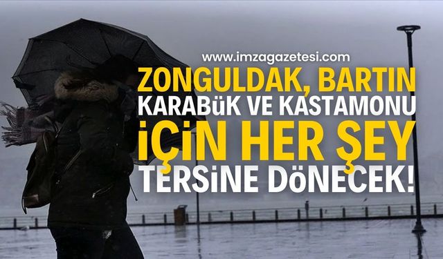 Meteoroloji Genel Müdürlüğü'nden Zonguldak, Bartın, Karabük ve Kastamonu İçin Uyarılar