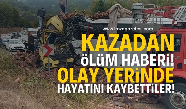 Metro Turizm'in Yolcu Otobüsü Odun Yüklü Tırla Çarpıştı: Yaralılar Var, İki Şoför Hayatını Kaybetti