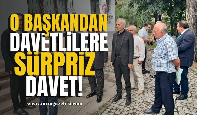 O başkandan davetlilere sürpriz davet!