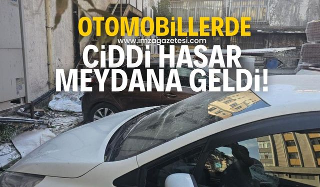 Otomobiller büyük hasar gördü!