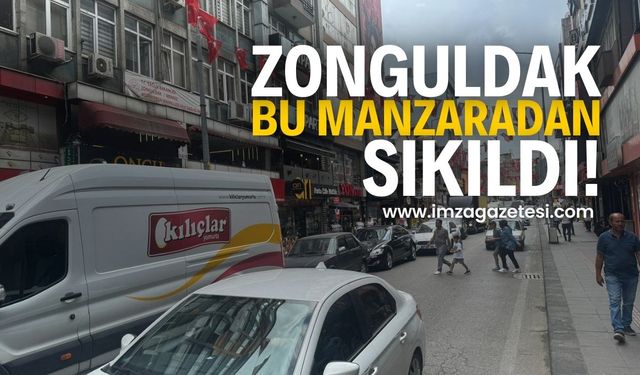 Yine Aynı Manzara: Zonguldak Gazipaşa Caddesi'nde Park Kuyruğu Oluştu