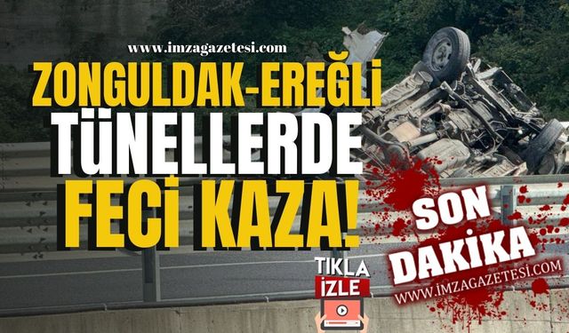 Zonguldak-Ereğli tünellerde feci kaza! Sürücü ağır yaralı