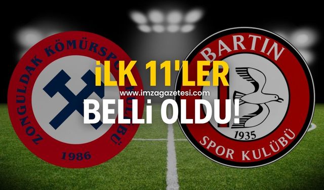 Zonguldak Kömürspor-Bartınspor maçının ilk 11’leri belli oldu!