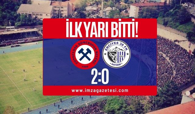 Zonguldak Kömürspor-Erciyes 38 FK maçının ilk yarısı tamamlandı!