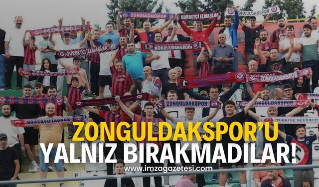 Zonguldak Kömürsporlu taraftarlar, Büyükçekmece Tepecikspor deplasmanında takımını yalnız bırakmadı!