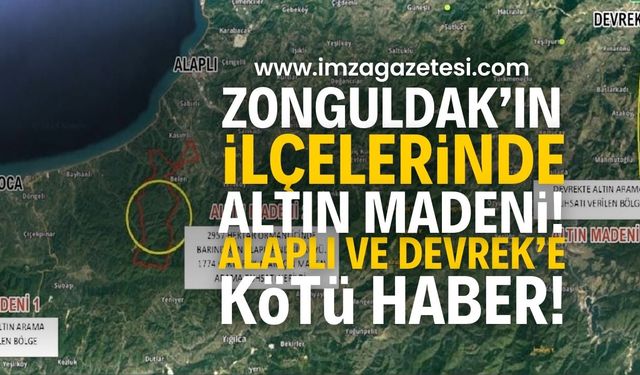 Zonguldak'ın ilçelerinde altın aranacak! Altın madenleri nerede?