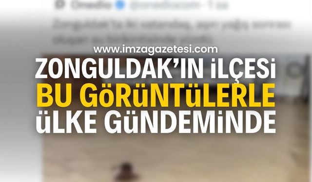 Zonguldak'ın İlçesinde Görüntüler Sosyal Medyada Gündem Oldu