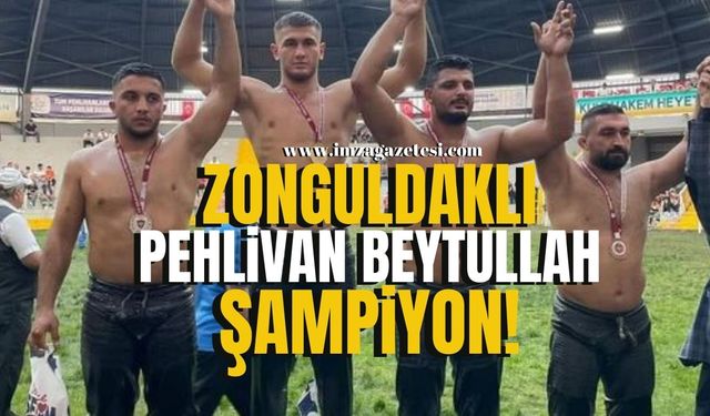 Zonguldaklı Beytullah Uludağ, Yağlı Güreş Sezonunu Şampiyonlukla Tamamladı...