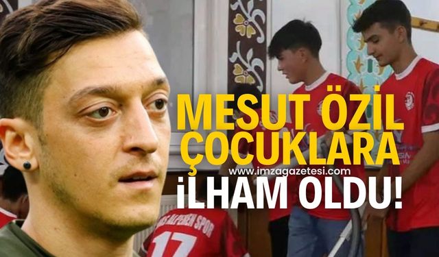 Zonguldaklı eski futbolcu Mesut Özil, Sivaslı genç futbolculara ilham kaynağı oldu!