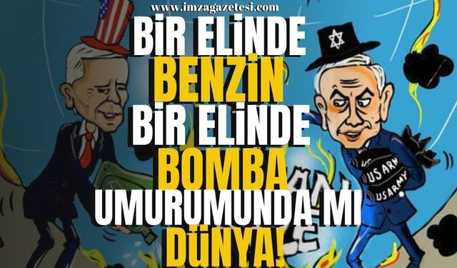 Zonguldaklı karikatürist Şerif Cihan, Biden ve Netenyahu'yu hedef aldı!