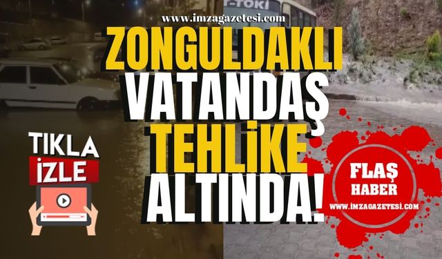 Zonguldaklı vatandaş tehlike altında! Mithatpaşa, Rat, Çaydamar, TOKİ evleri sel vurdu!