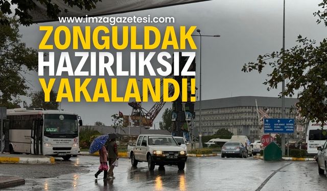 Zonguldak’ta Aniden Bastıran Yağmur, Vatandaşları Hazırlıksız Yakaladı