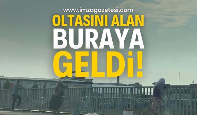 Zonguldak'ta Oltasını Alan Köprüye Koştu!