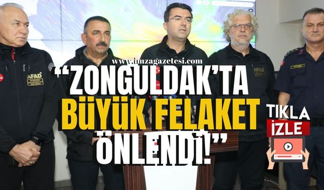 AFAD Başkanı Okay Memiş, "Zonguldak’ta Büyük Felaket Önlendi!"