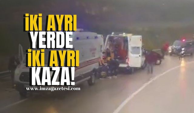 Batı Karadeniz'de ardı ardına kaza! Araçlar çarpıştı, bir otomobil dereye uçtu!