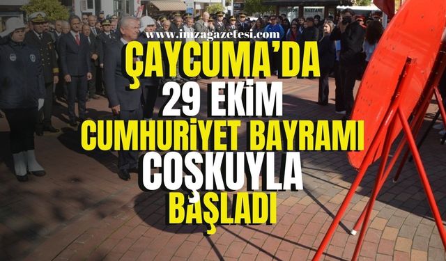 Çaycuma'da 29 Ekim Cumhuriyet Bayramı Coşkuyla Başladı...