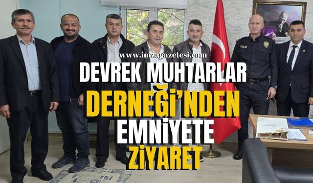 Devrek Muhtarlar Derneği'nden Emniyet Müdürü Nihat Özdemir'e Ziyaret...