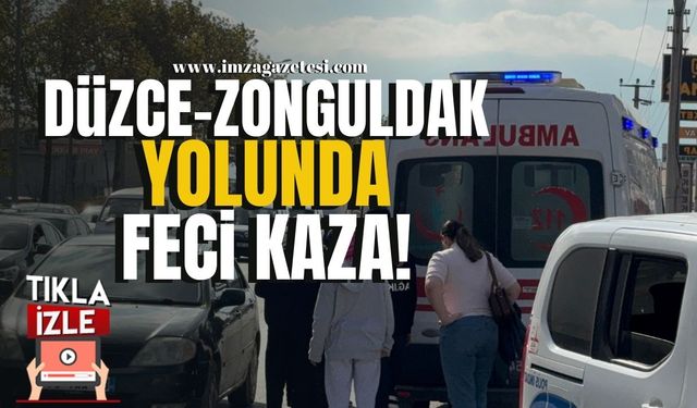 Düzce-Zonguldak karayolunda feci kaza!