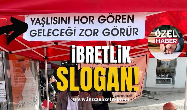 Duygulandıran ibretlik slogan!