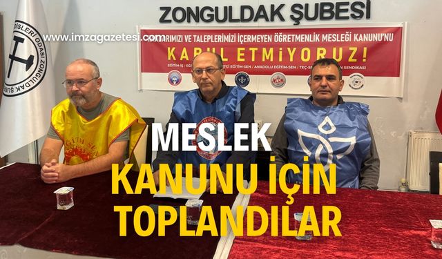 Meslek kanunu için açıklama yaptılar!