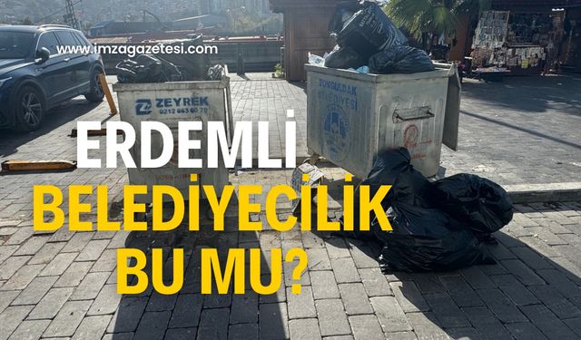 Kent merkezinde çöp rezaleti!